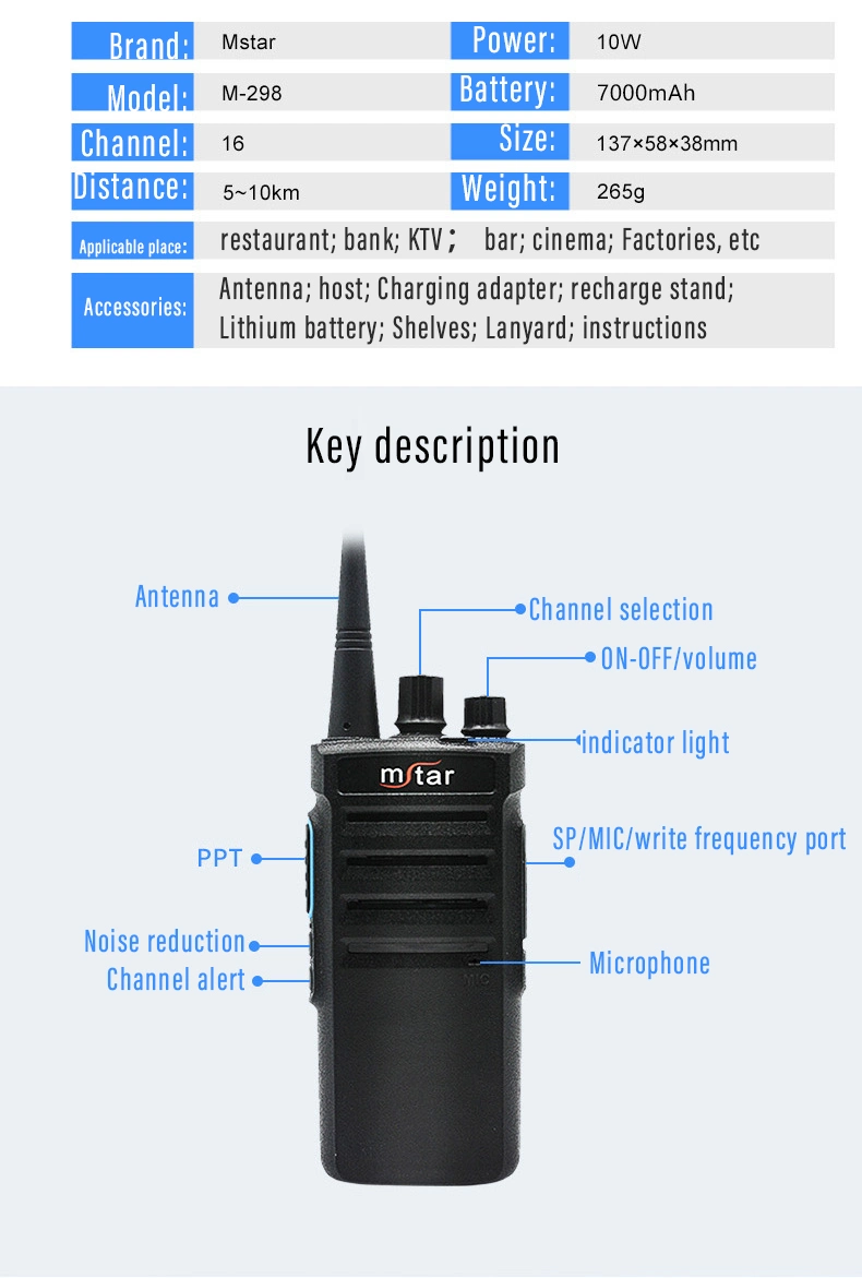 Mstar M-298 Handheld Outdoor Dmr Radio Two Way Radio