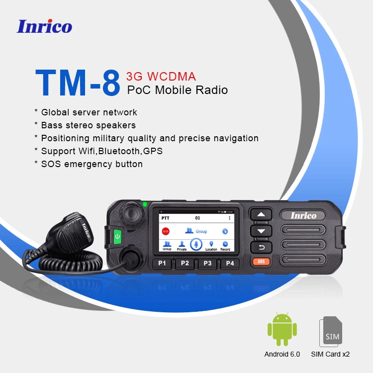 3G Inrico Car Poc Radio TM-8 Support WCDMA &amp; GSM