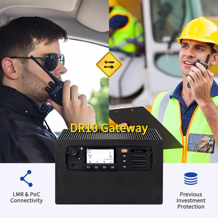 Inrico Dr10 Gateway New Launch LMR &amp; Poc Connectivity for Analog Radios with 8GB ROM Support Dual Micro-SIM Card