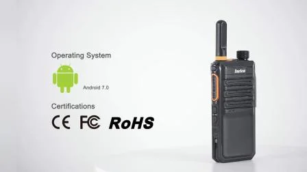 4G Poc LTE Network Android Walkie Way Radio with Dual SIM Card and GPS Button Inrico T520